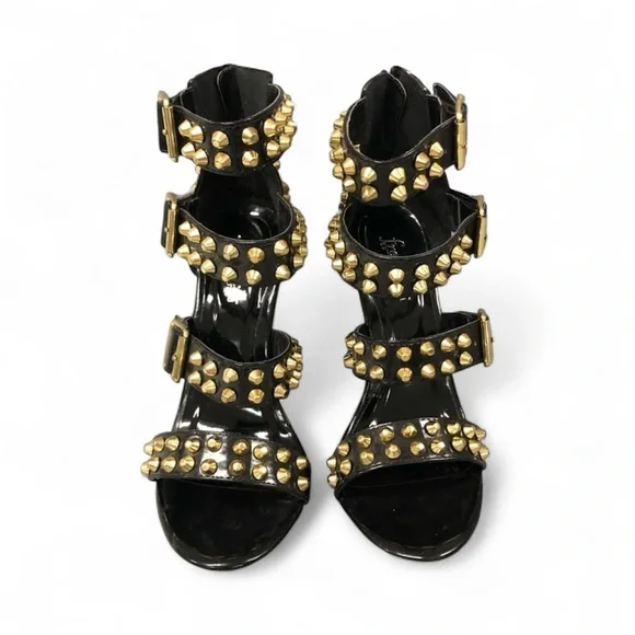 Gorgeous & Sexy Studded Black and Gold Women's Heels - Frederick’s of Hollywood - Picture 4 of 5